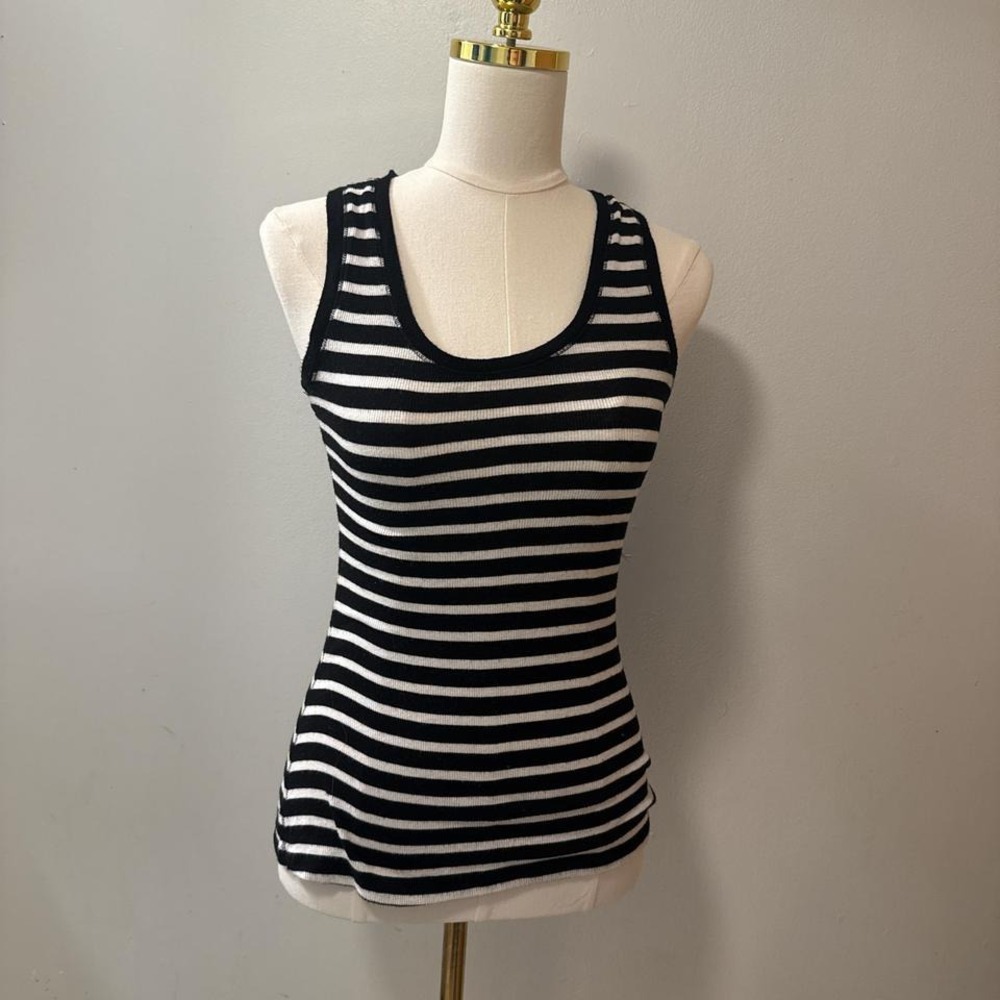 Y2K BCBGMAXAZRIA Striped Black Top Size‎ Women's Small